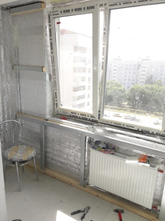 Как соединить балкон с кухней и утеплить фото